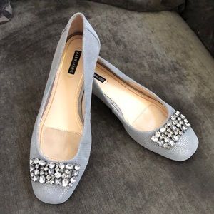 Alex Marie silver sparkle flats
